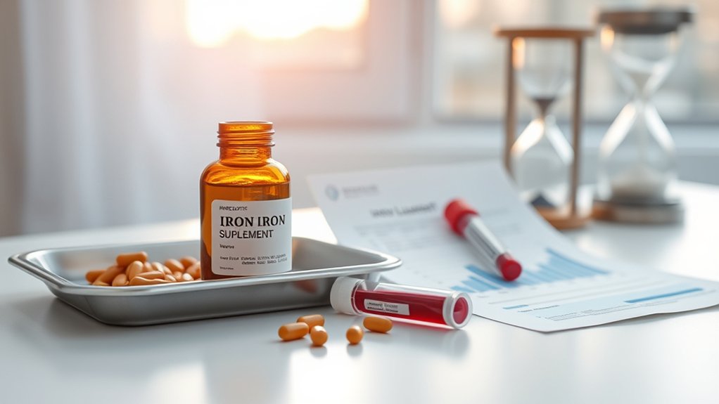 monitor hemoglobin and ferritin